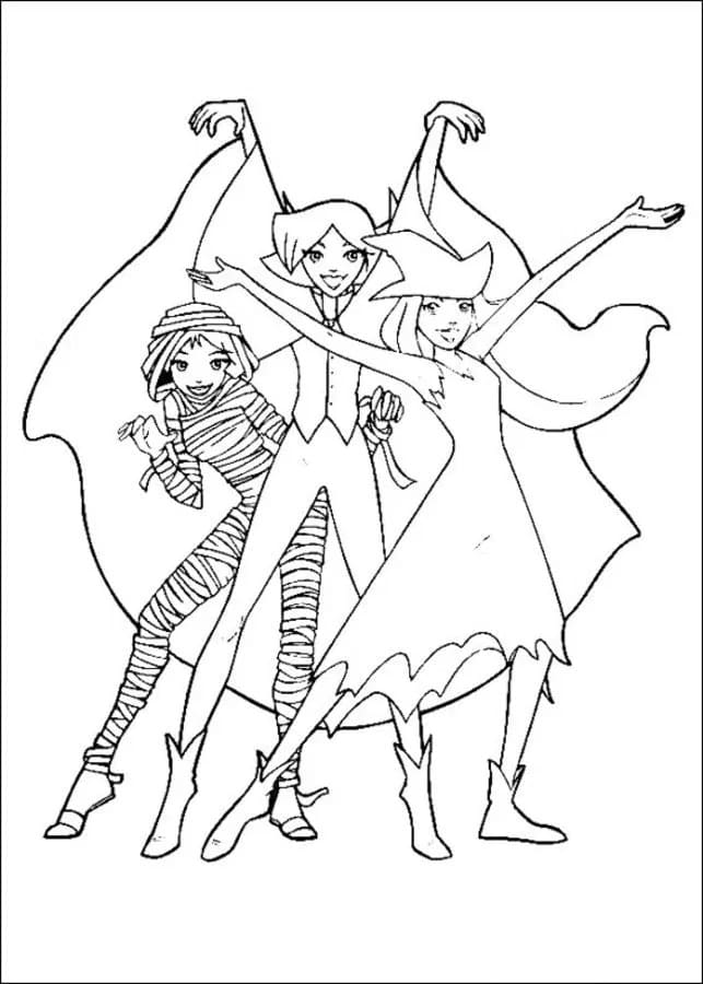 Dessin Totally Spies #194967 à colorier de la série Dessins animés et séries animées, gratuit à télécharger et imprimer