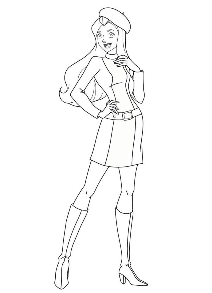 Illustration au trait Totally Spies #194972 de la collection Dessins animés et séries animées à colorier gratuitement