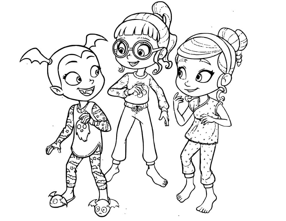 Joli coloriage Vampirina #198611 de la collection Dessins animés et séries animées, prêt à imprimer pour petits et grands
