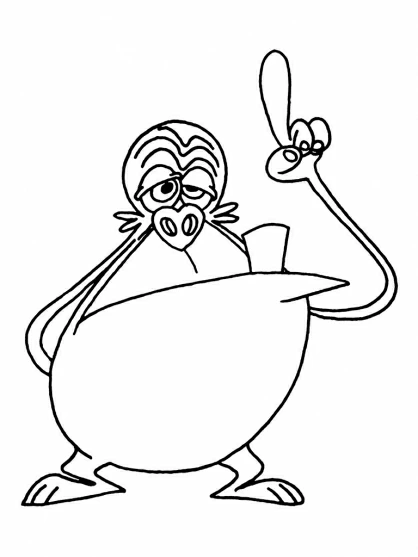 Coloriage gratuit pour enfants et adultes Zinzins de l'espace #34482, collection Dessins animés et séries animées