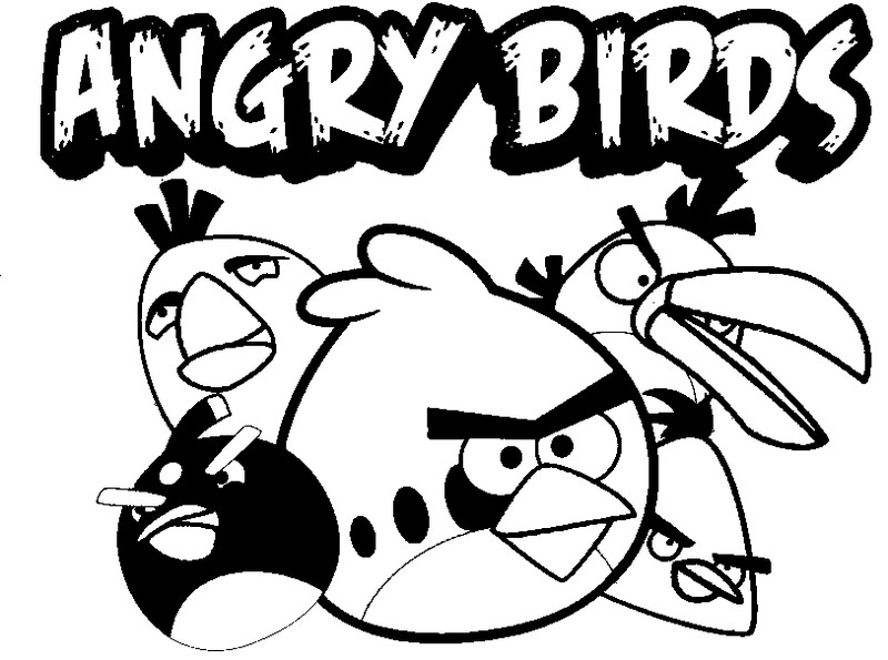 Dessin à colorier: Angry Birds (Dessins Animés) #25036 - Coloriages à Imprimer Gratuits