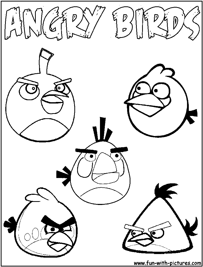 Dessin à colorier: Angry Birds (Dessins Animés) #25068 - Coloriages à Imprimer Gratuits