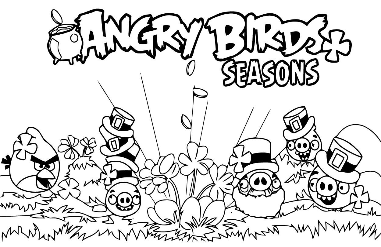 Dessin à colorier: Angry Birds (Dessins Animés) #25073 - Coloriages à Imprimer Gratuits