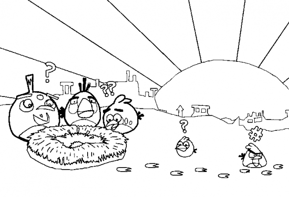 Dessin à colorier: Angry Birds (Dessins Animés) #25083 - Coloriages à Imprimer Gratuits