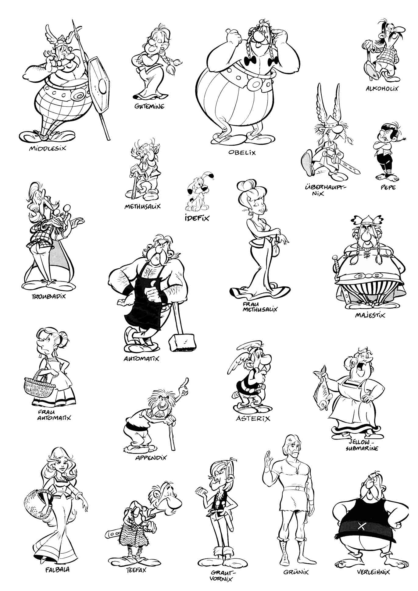 Dessin à colorier: Asterix et Obelix (Dessins Animés) #24396 - Coloriages à Imprimer Gratuits
