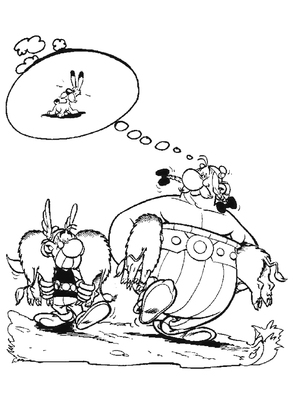 Dessin à colorier: Asterix et Obelix (Dessins Animés) #24460 - Coloriages à Imprimer Gratuits