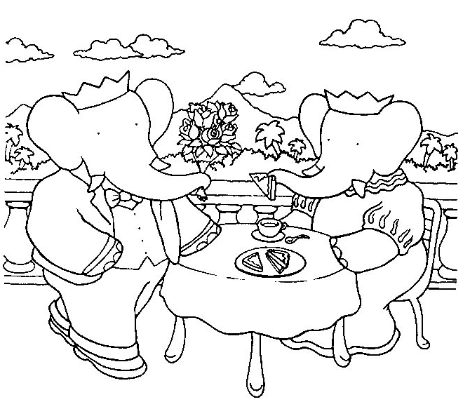 Dessin à colorier: Babar (Dessins Animés) #27919 - Coloriages à Imprimer Gratuits