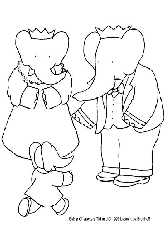 Dessin à colorier: Babar (Dessins Animés) #27924 - Coloriages à Imprimer Gratuits