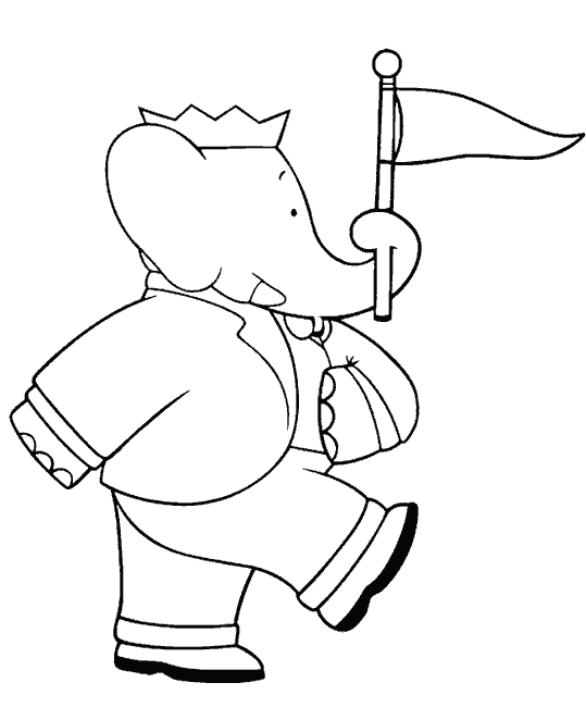 Dessin à colorier: Babar (Dessins Animés) #27949 - Coloriages à Imprimer Gratuits