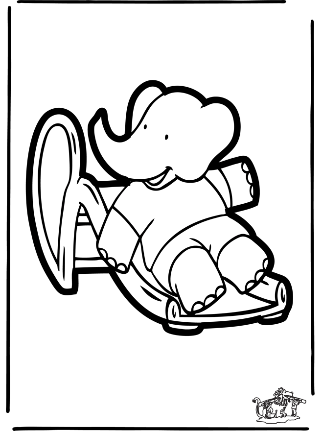 Dessin à colorier: Babar (Dessins Animés) #27956 - Coloriages à Imprimer Gratuits