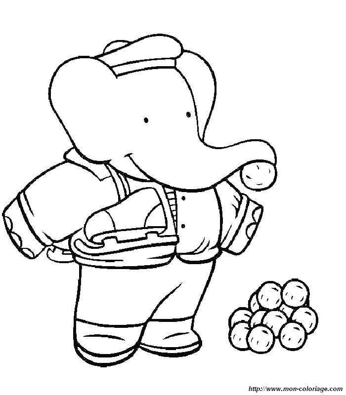 Dessin à colorier: Babar (Dessins Animés) #27967 - Coloriages à Imprimer Gratuits