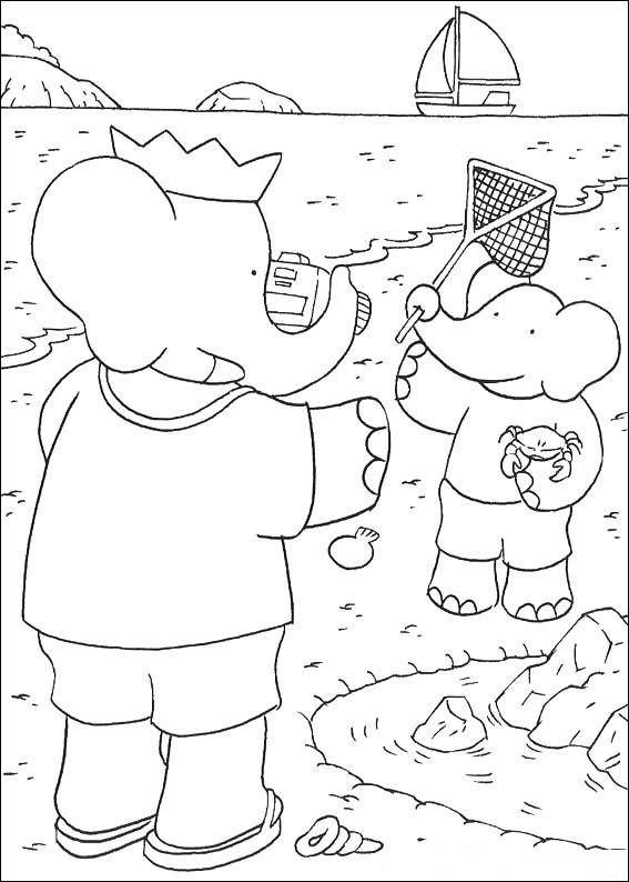 Dessin à colorier: Babar (Dessins Animés) #27980 - Coloriages à Imprimer Gratuits