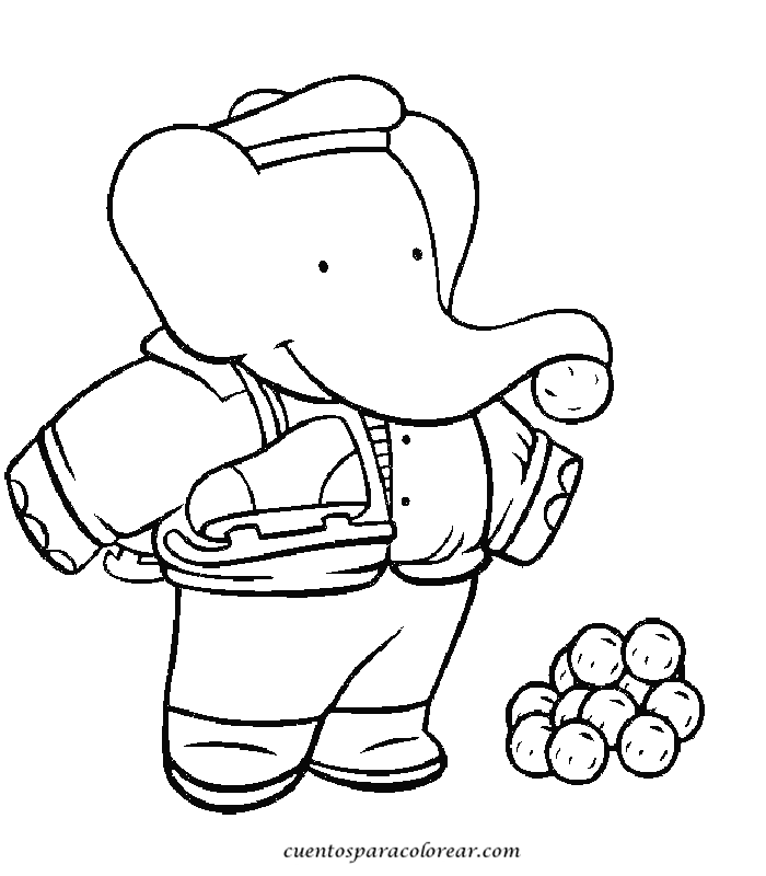 Dessin à colorier: Babar (Dessins Animés) #28019 - Coloriages à Imprimer Gratuits