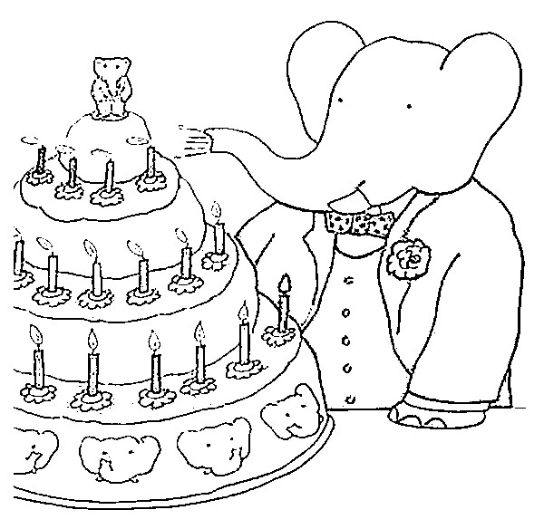 Dessin à colorier: Babar (Dessins Animés) #28097 - Coloriages à Imprimer Gratuits