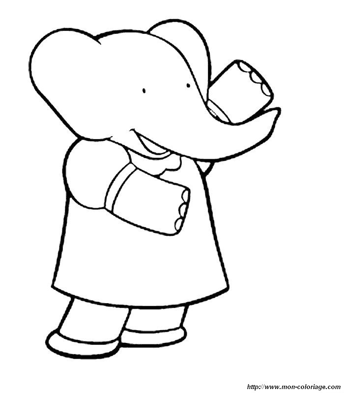 Dessin à colorier: Babar (Dessins Animés) #28098 - Coloriages à Imprimer Gratuits