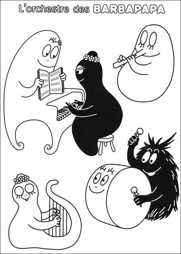 Dessin à colorier: Barbapapa (Dessins Animés) #36462 - Coloriages à Imprimer Gratuits