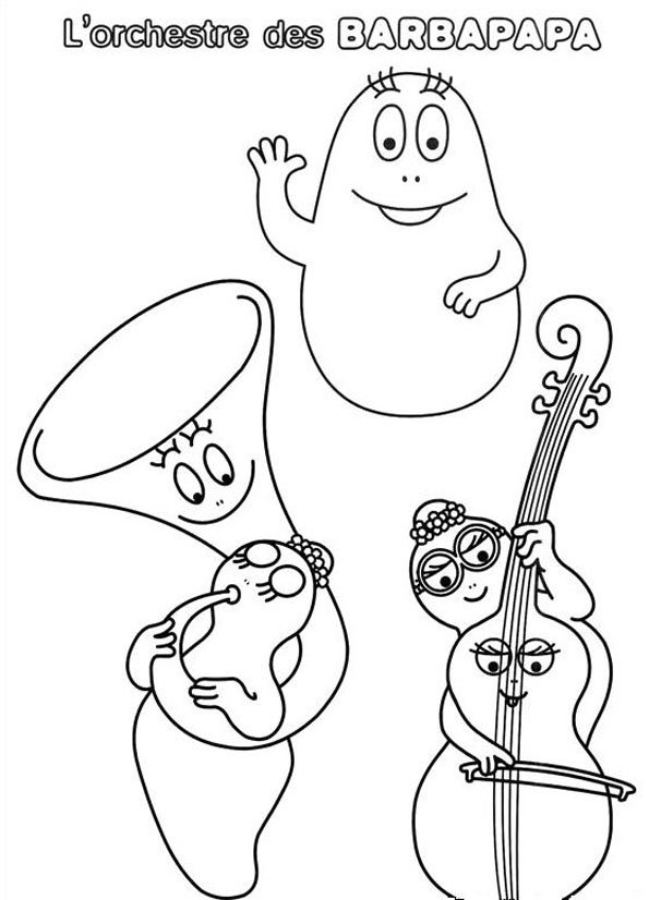 Dessin à colorier: Barbapapa (Dessins Animés) #36476 - Coloriages à Imprimer Gratuits