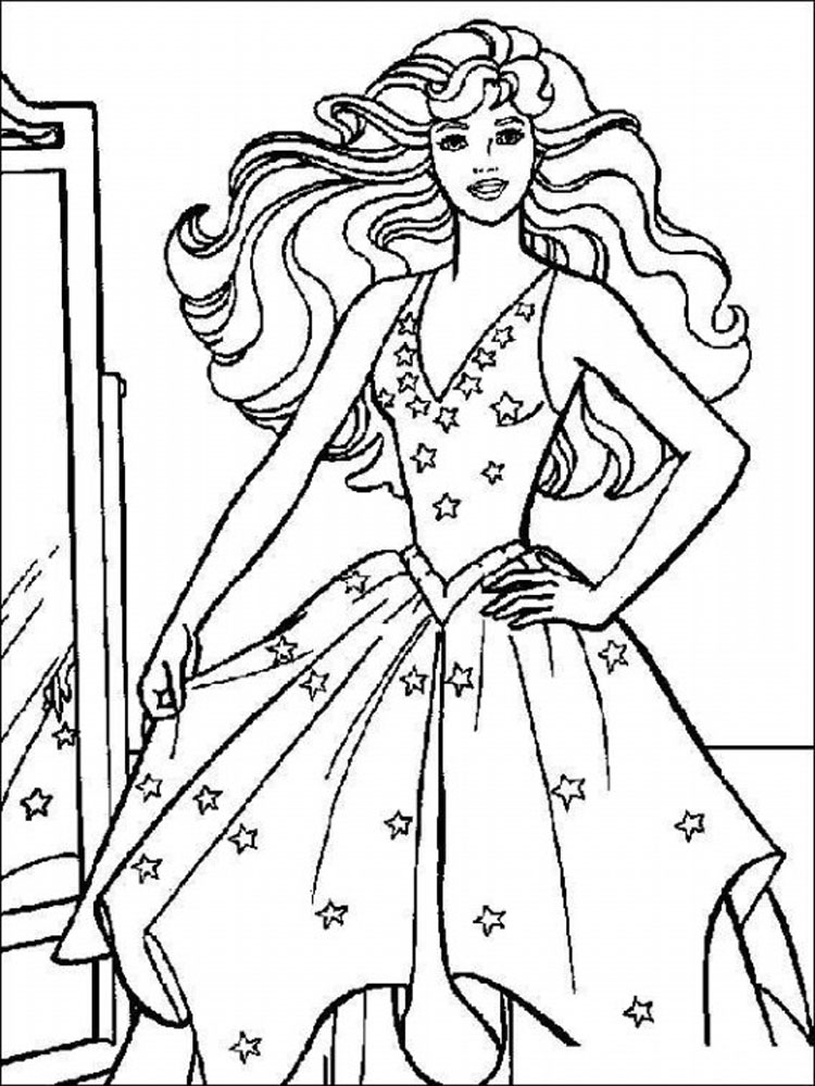 Dessin à colorier: Barbie (Dessins Animés) #27488 - Coloriages à Imprimer Gratuits