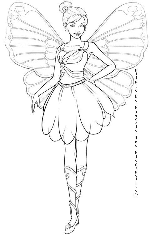 Dessin à colorier: Barbie (Dessins Animés) #27609 - Coloriages à Imprimer Gratuits