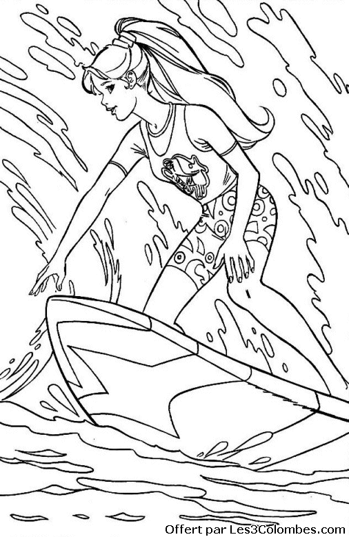 Dessin à colorier: Barbie (Dessins Animés) #27645 - Coloriages à Imprimer Gratuits