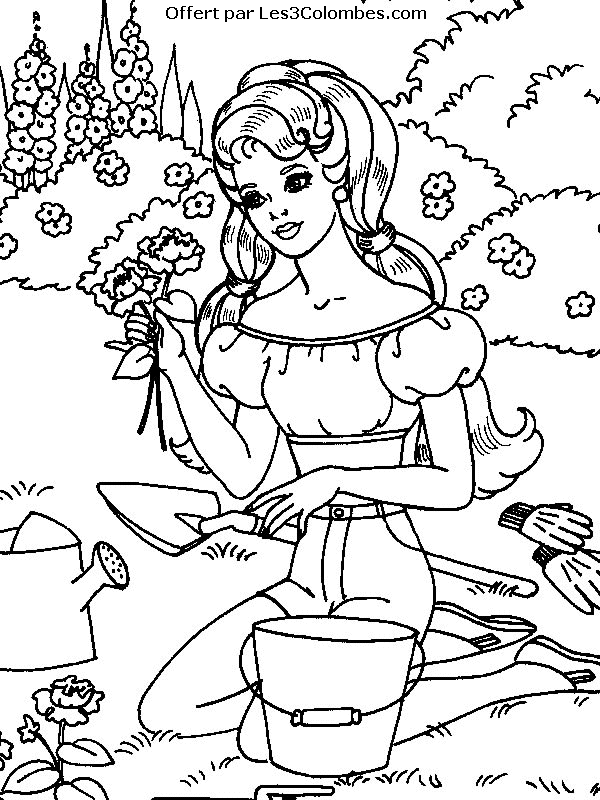 Dessin à colorier: Barbie (Dessins Animés) #27674 - Coloriages à Imprimer Gratuits