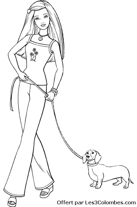 Dessin à colorier: Barbie (Dessins Animés) #27743 - Coloriages à Imprimer Gratuits