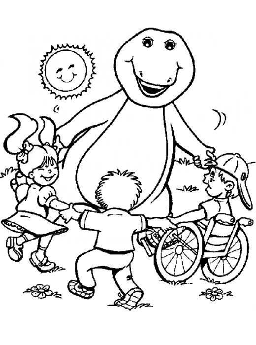 Dessin à colorier: Barney et ses amis (Dessins Animés) #40922 - Coloriages à Imprimer Gratuits