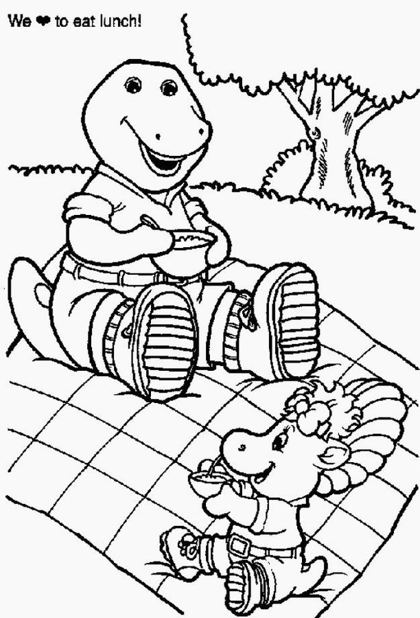 Dessin à colorier: Barney et ses amis (Dessins Animés) #40932 - Coloriages à Imprimer Gratuits