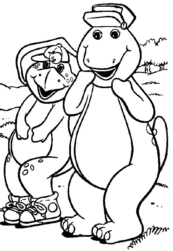 Dessin à colorier: Barney et ses amis (Dessins Animés) #40949 - Coloriages à Imprimer Gratuits