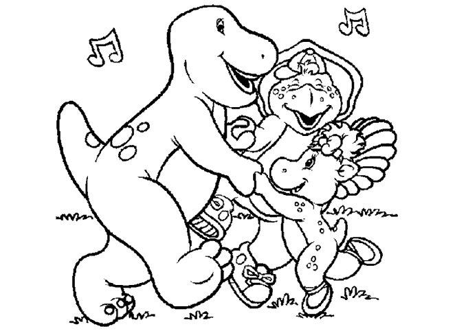 Dessin à colorier: Barney et ses amis (Dessins Animés) #40979 - Coloriages à Imprimer Gratuits