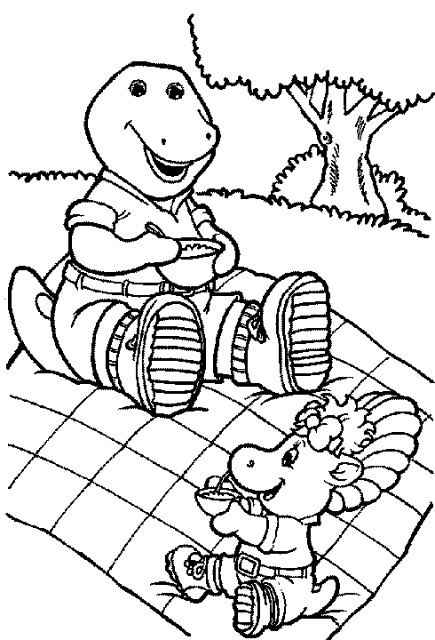 Dessin à colorier: Barney et ses amis (Dessins Animés) #40983 - Coloriages à Imprimer Gratuits