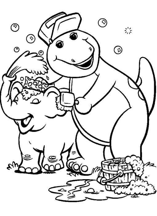Dessin à colorier: Barney et ses amis (Dessins Animés) #41019 - Coloriages à Imprimer Gratuits