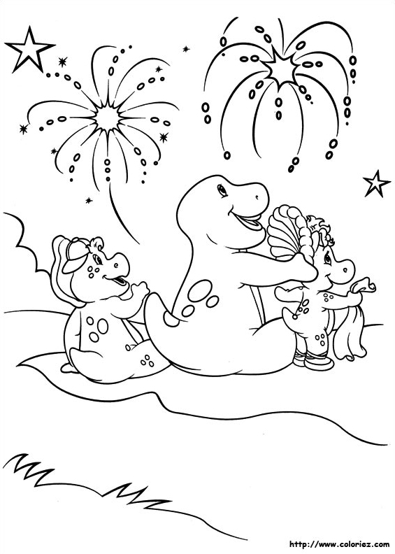 Dessin à colorier: Barney et ses amis (Dessins Animés) #41029 - Coloriages à Imprimer Gratuits