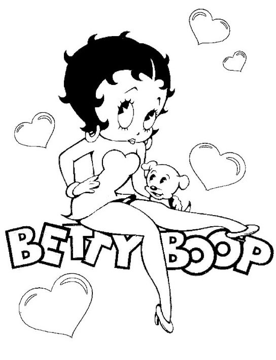 Dessin à colorier: Betty Boop (Dessins Animés) #25920 - Coloriages à Imprimer Gratuits