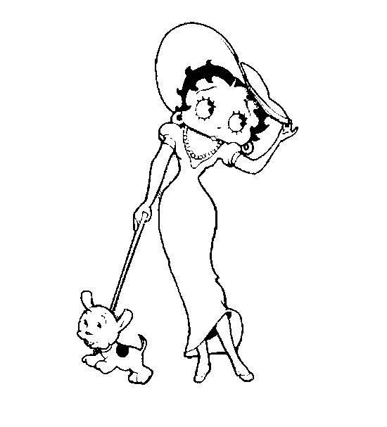 Dessin à colorier: Betty Boop (Dessins Animés) #25930 - Coloriages à Imprimer Gratuits
