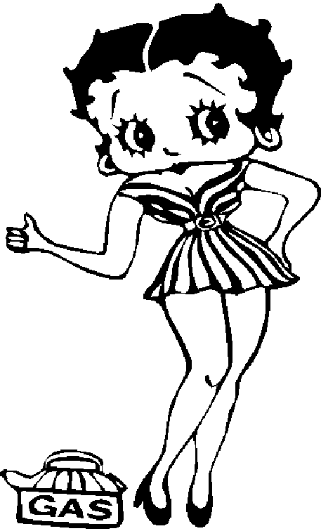 Dessin à colorier: Betty Boop (Dessins Animés) #25934 - Coloriages à Imprimer Gratuits