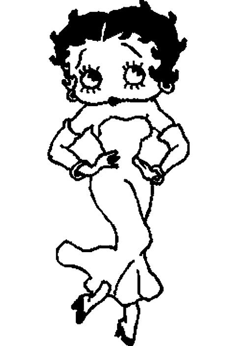 Dessin à colorier: Betty Boop (Dessins Animés) #25957 - Coloriages à Imprimer Gratuits