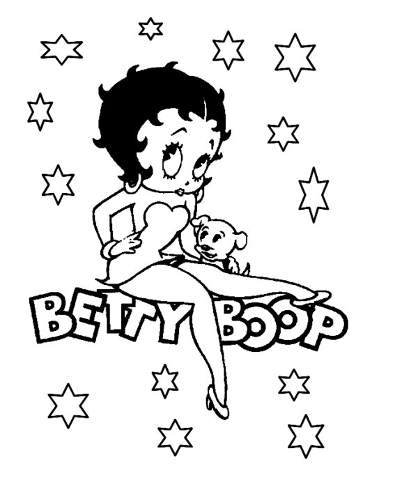 Dessin à colorier: Betty Boop (Dessins Animés) #26024 - Coloriages à Imprimer Gratuits
