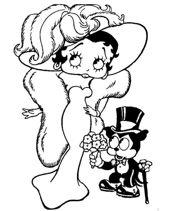 Dessin à colorier: Betty Boop (Dessins Animés) #26026 - Coloriages à Imprimer Gratuits