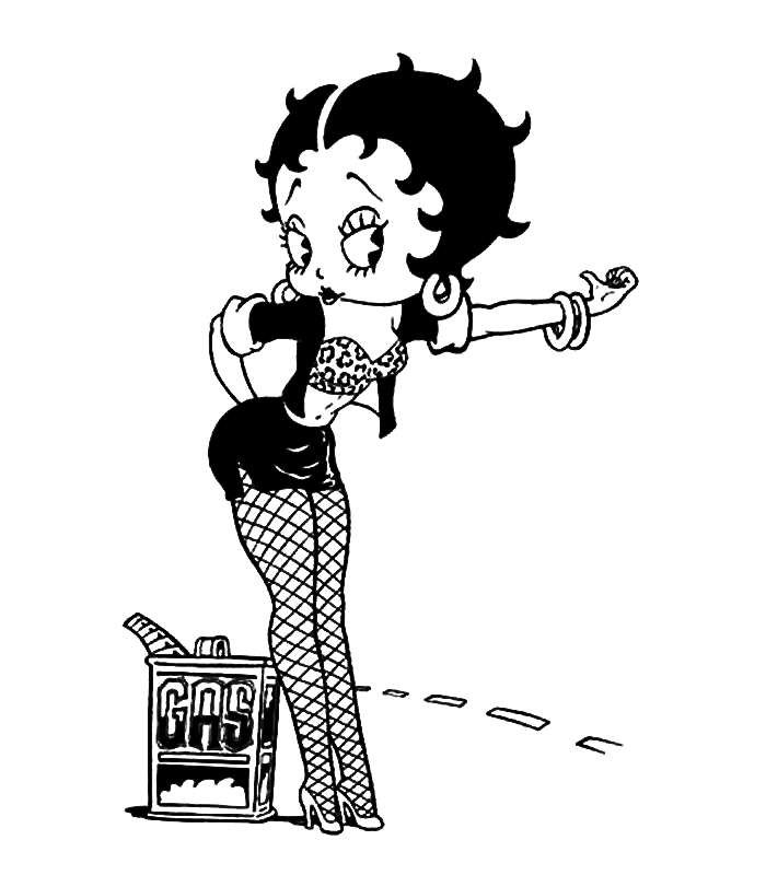 Dessin à colorier: Betty Boop (Dessins Animés) #26038 - Coloriages à Imprimer Gratuits
