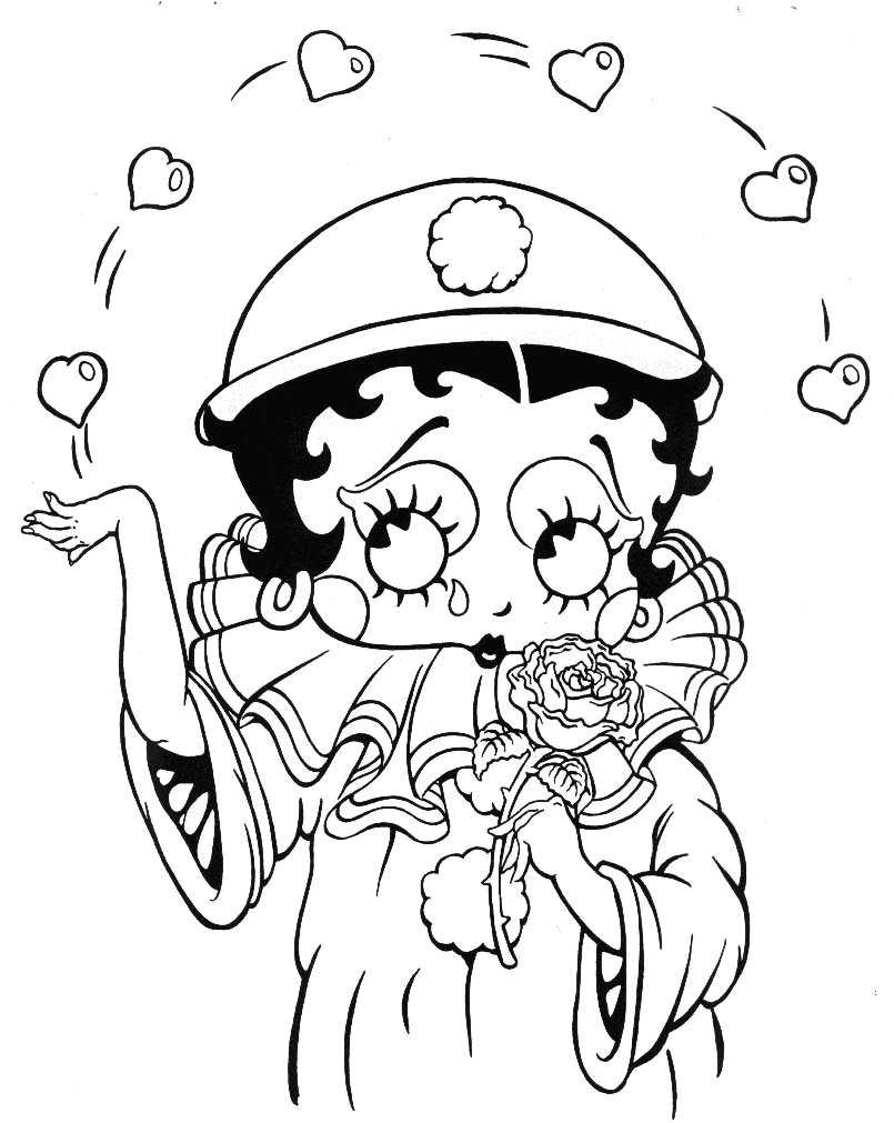 Dessin à colorier: Betty Boop (Dessins Animés) #26051 - Coloriages à Imprimer Gratuits
