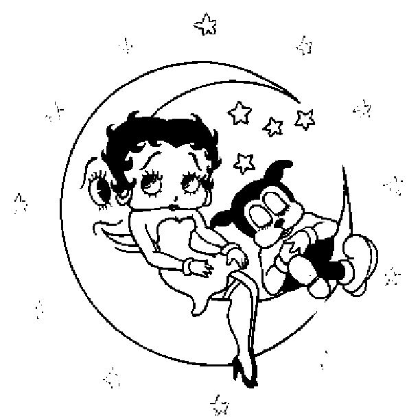 Dessin à colorier: Betty Boop (Dessins Animés) #26072 - Coloriages à Imprimer Gratuits