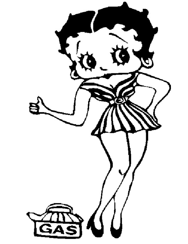 Dessin à colorier: Betty Boop (Dessins Animés) #26078 - Coloriages à Imprimer Gratuits