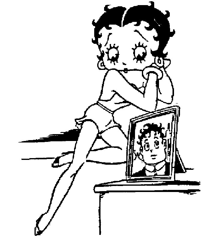 Dessin à colorier: Betty Boop (Dessins Animés) #26082 - Coloriages à Imprimer Gratuits