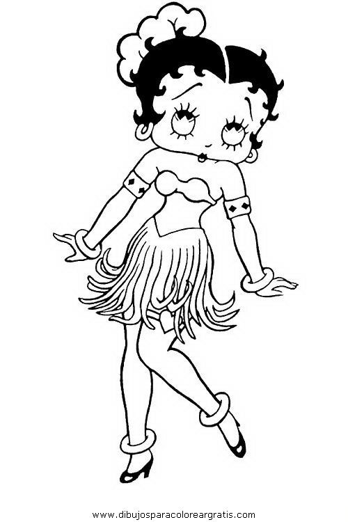 Dessin à colorier: Betty Boop (Dessins Animés) #26083 - Coloriages à Imprimer Gratuits