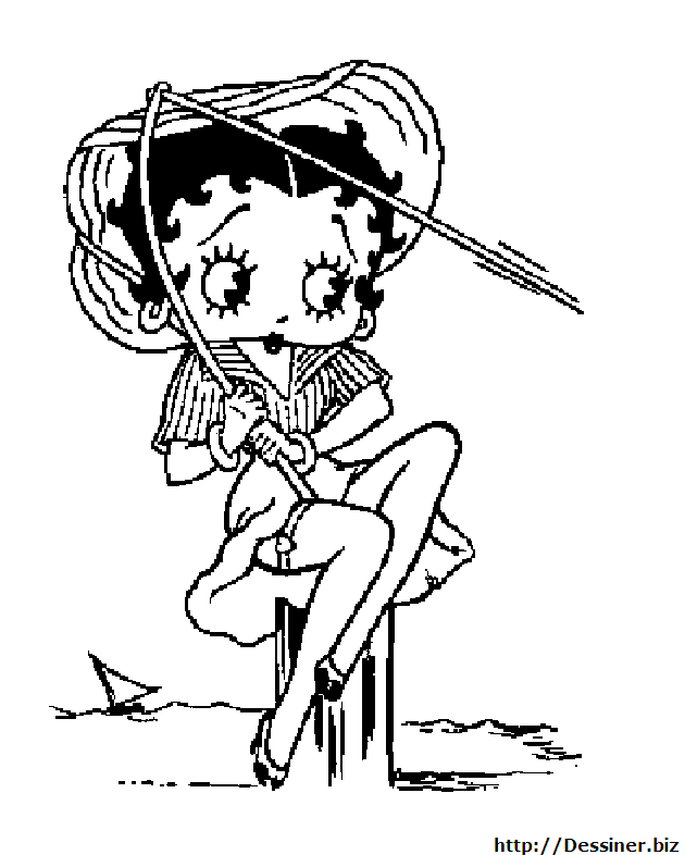 Dessin à colorier: Betty Boop (Dessins Animés) #26100 - Coloriages à Imprimer Gratuits