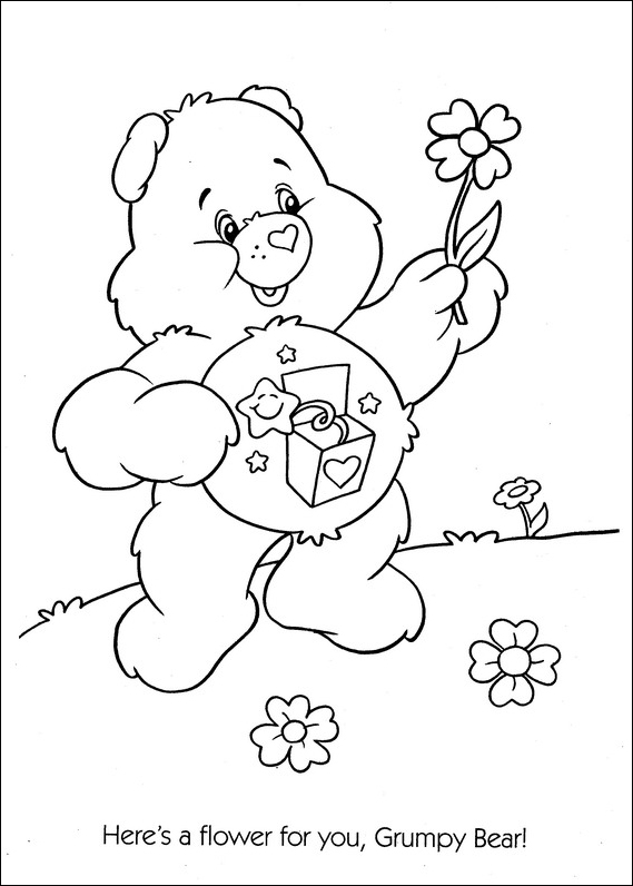 Dessin à colorier: Bisounours / Calinours (Dessins Animés) #37215 - Coloriages à Imprimer Gratuits