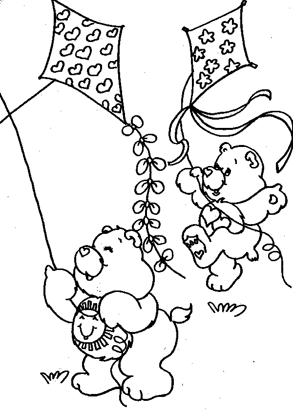 Dessin à colorier: Bisounours / Calinours (Dessins Animés) #37249 - Coloriages à Imprimer Gratuits