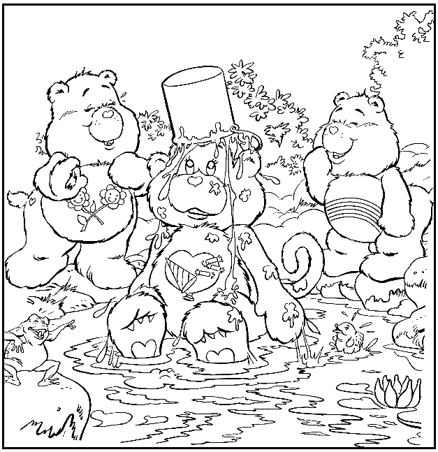 Dessin à colorier: Bisounours / Calinours (Dessins Animés) #37435 - Coloriages à Imprimer Gratuits