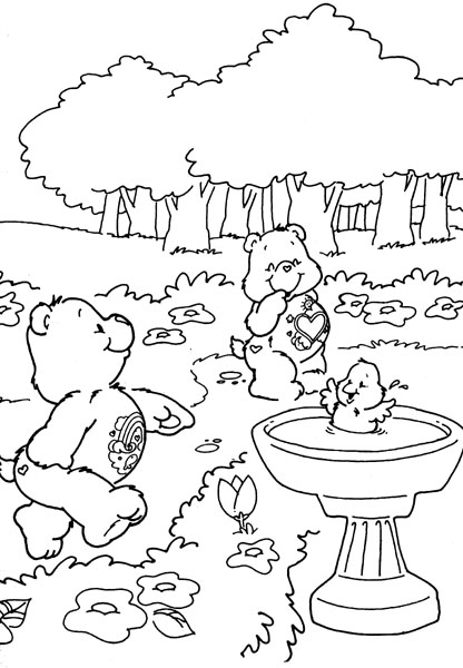 Dessin à colorier: Bisounours / Calinours (Dessins Animés) #37456 - Coloriages à Imprimer Gratuits